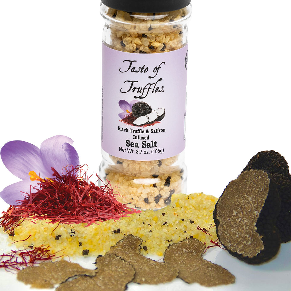 Thumbnail: Black Truffle & Saffron infused Sea Salt - 3.7 oz (105g)