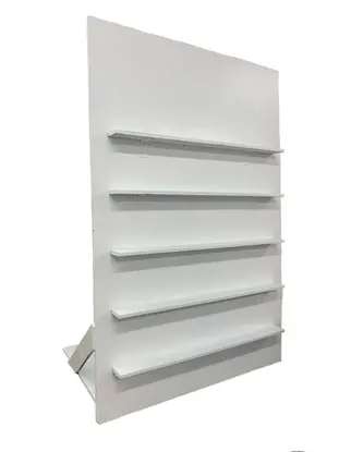 White shelf display