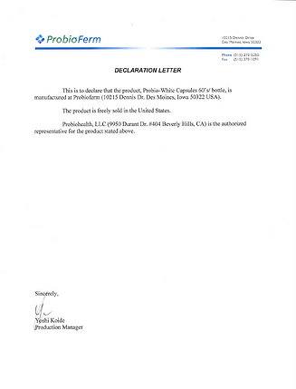 Production declaration