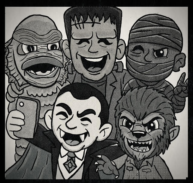 monster gang bw
