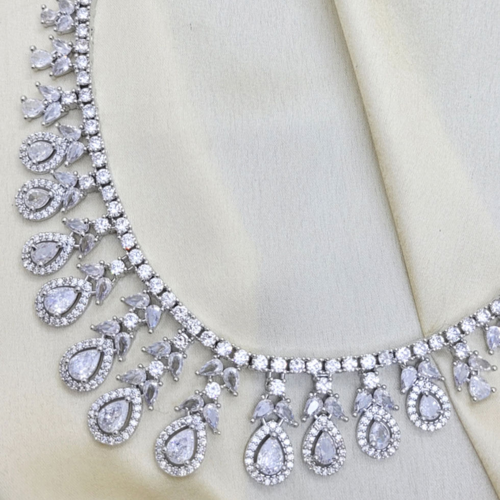 Thumbnail: Éclat de Perle Teardrop Necklace with Earrings