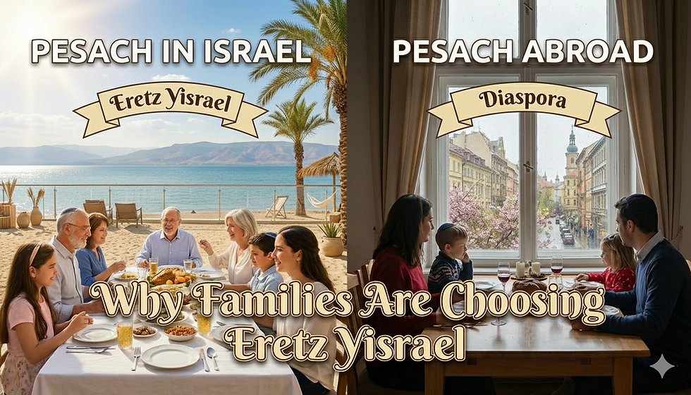 Pesach in Israel vs. Pesach Abroad: Why Families Are Choosing Eretz Yisrael
