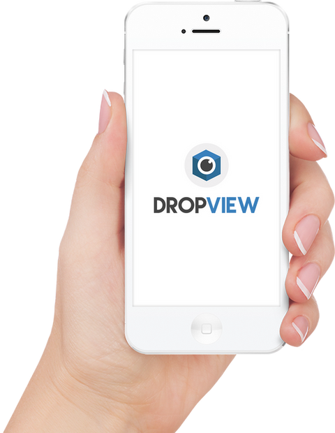 Smartphone com Aplicativo DropView