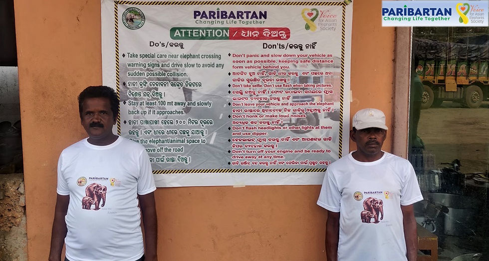 Installing banners at curbside restaurants (Dhabas) near the device installation sites to alert truc