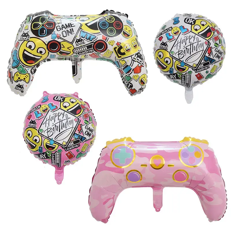 Thumbnail: Gaming Controller Foil Balloon, Round White and Pink Controllers for Birthday Pa