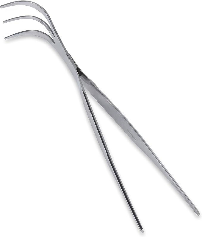 Thumbnail: Stainless steel tweezers w/rake - 1322