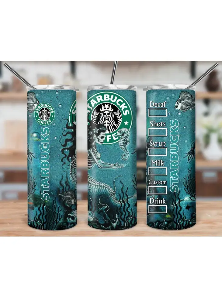 Starbucks Skeleton Mermaid Tumbler