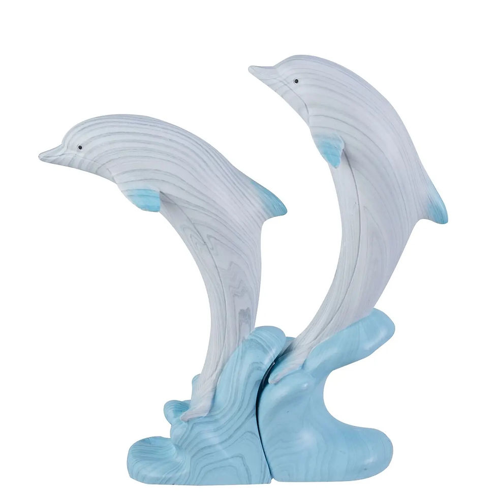 Wood Tone Jumping Dolphins