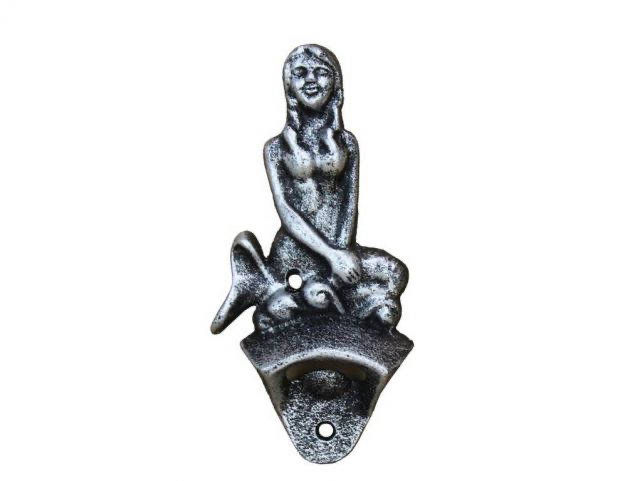 Thumbnail: Cast Iron Mermaid Bottle Opener Wall Mount