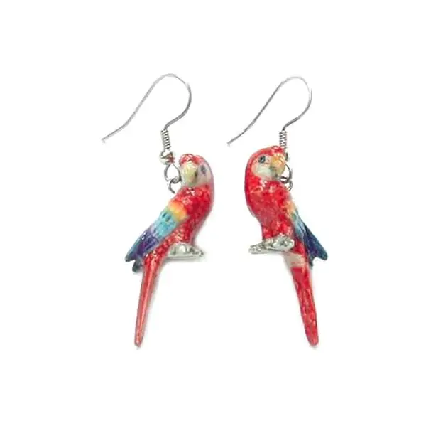Scarlet Macaw Earrings