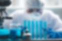 Researchers scientist working analysis with blue liquid test tube in the laboratory, chemi