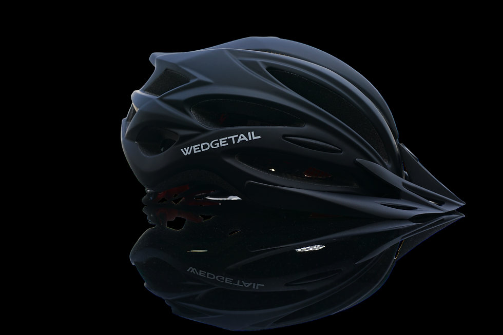 Thumbnail: Black cycle helmet side view black background
