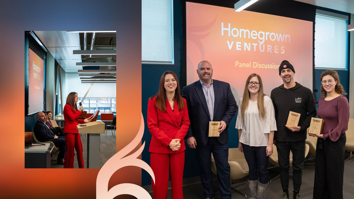homegrown ventures melissa deschenes speaking and a photo of the speakers