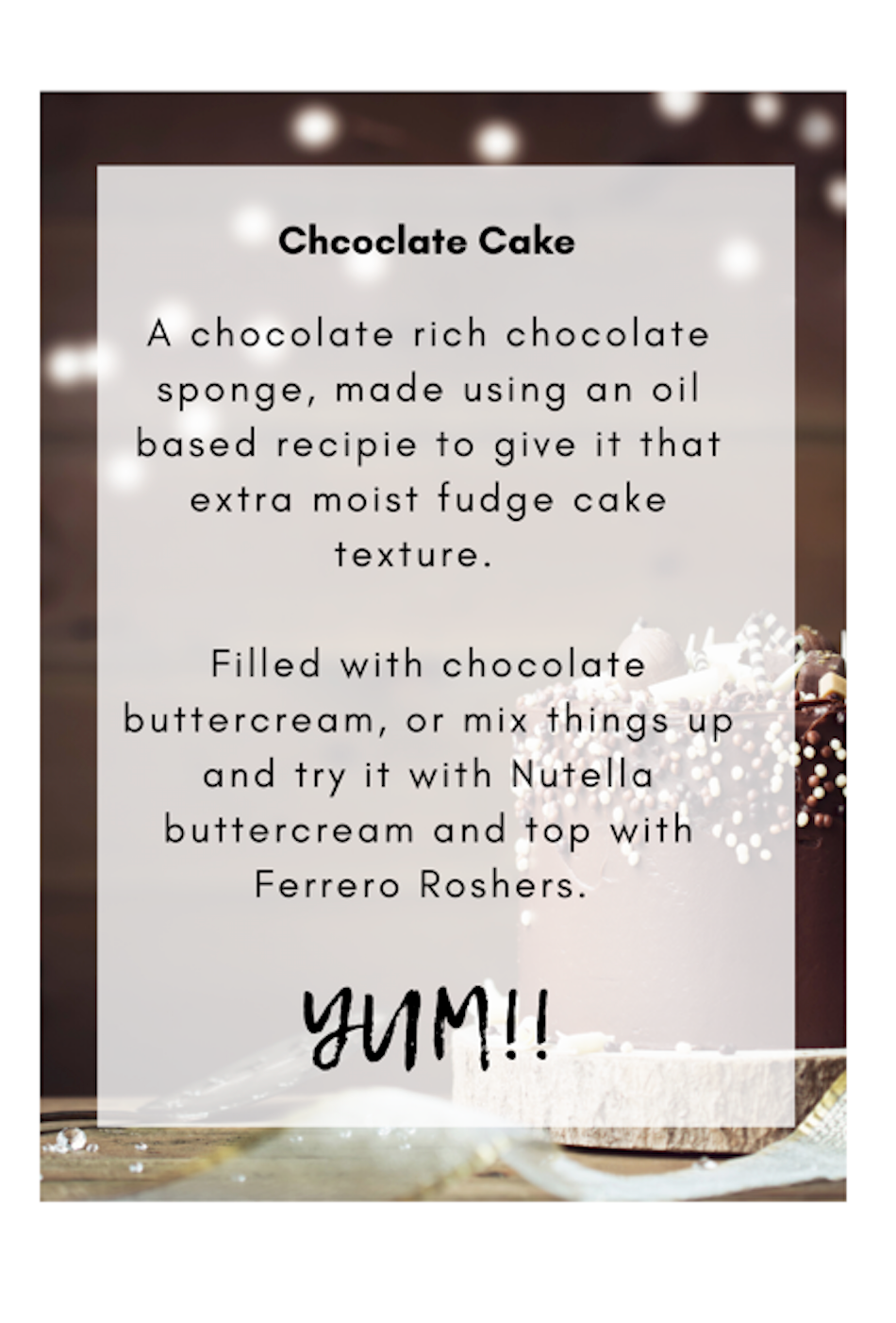 Chocolate Cake