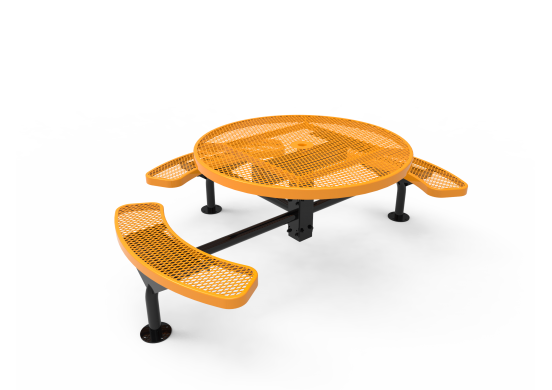 Thumbnail: Round Nexus Pedestal Table with Diamond Pattern