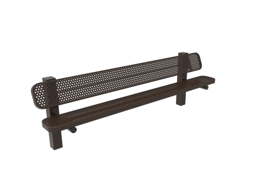 Thumbnail: Perforated Steel Single Pedestal Bench