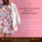  A woman in a floral dress with a white blazer draped over her shoulder, showcasing E Darjee's Express Stitch service. The banner highlights quick and fast tailoring for immediate needs, including all types of stitching, with service available within 24 to 48 hours
