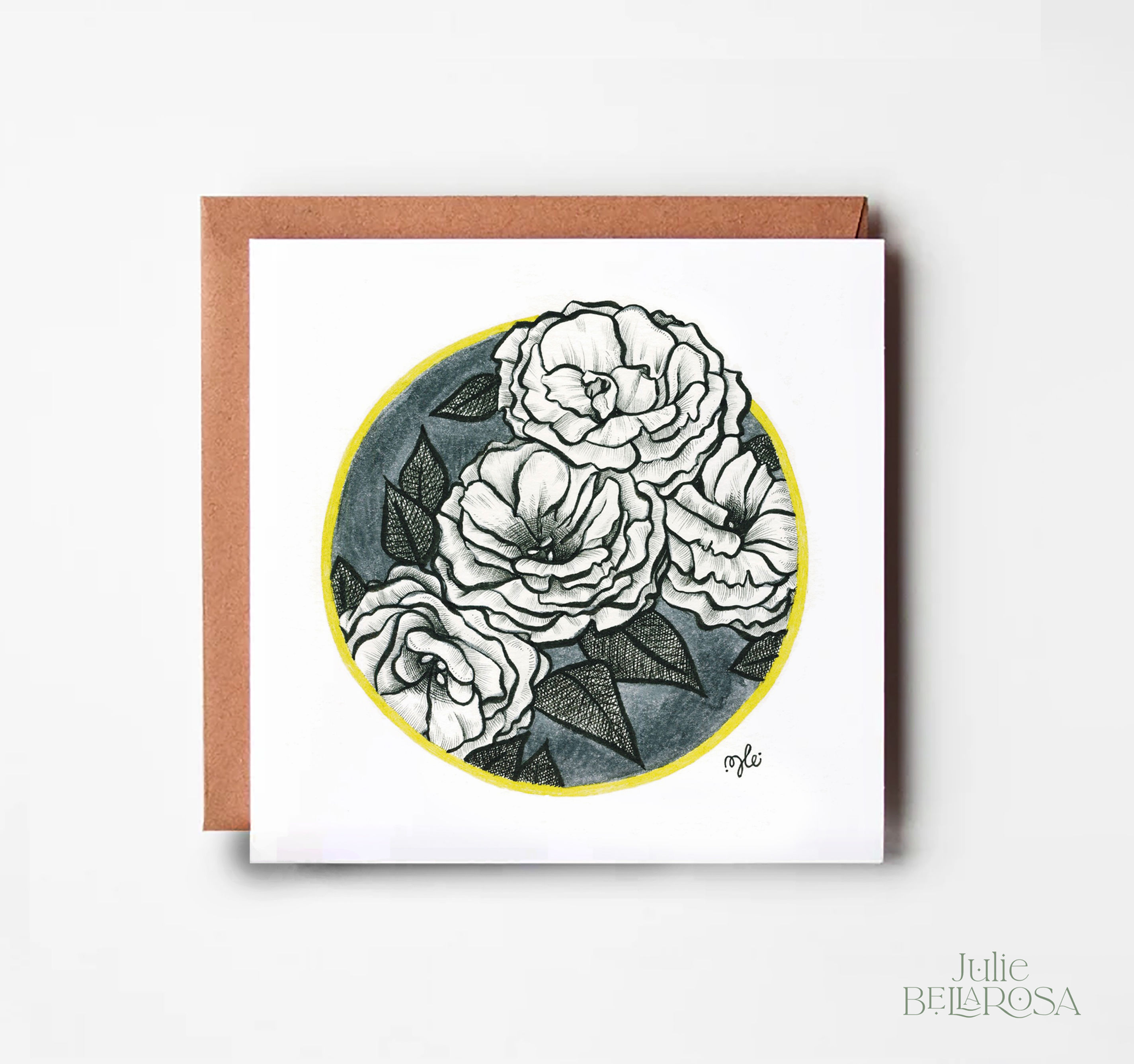 Carte Fleurs blanches