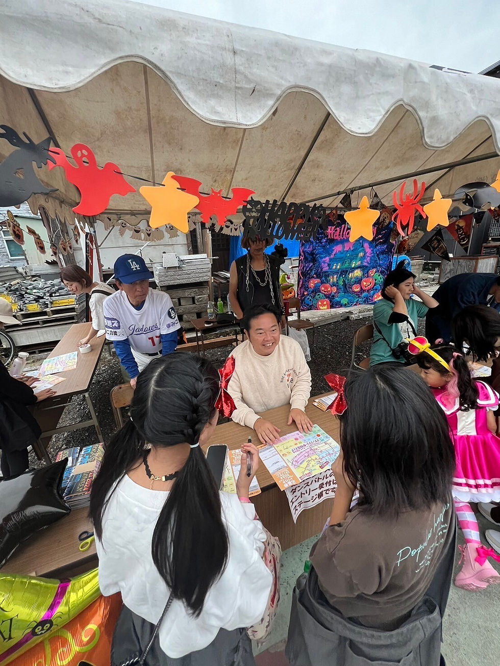 みんなでワイワイしながらスタンプ集め