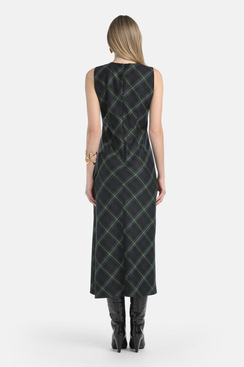 Thumbnail: Geco Sleeveless plaid dress