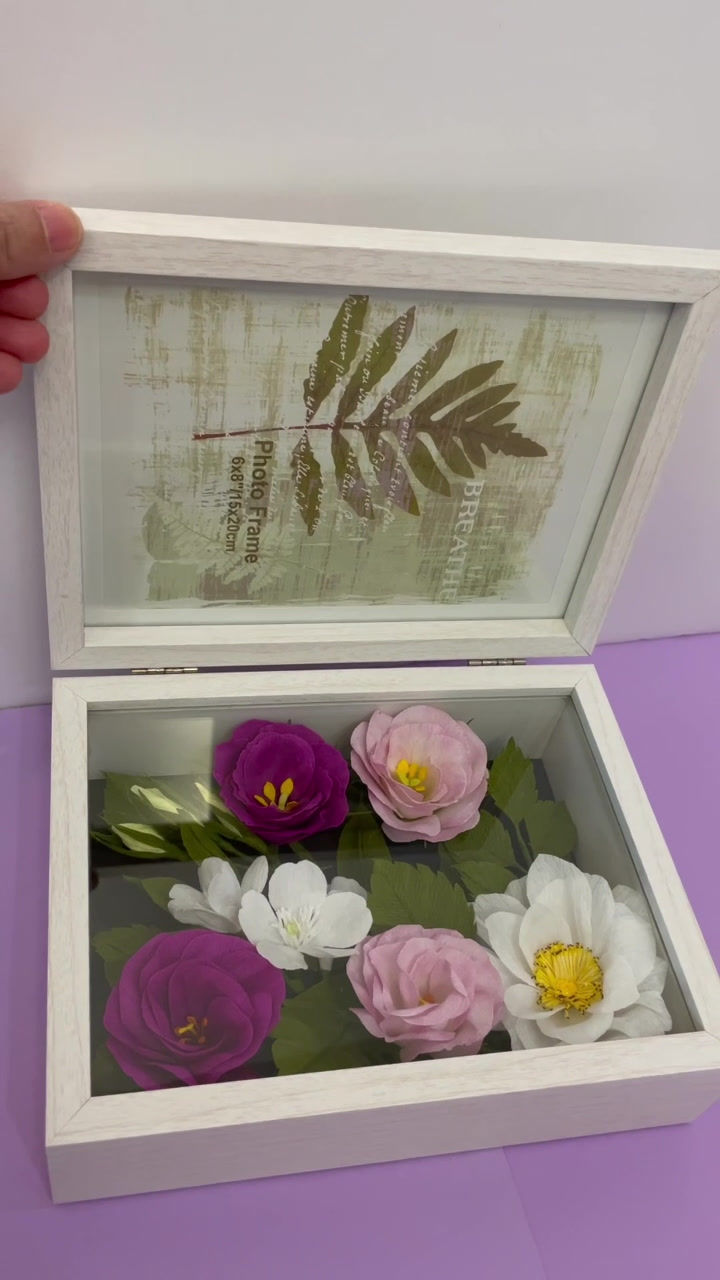 Thumbnail: Exotic shadow box with photo frame!