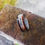 Thumbnail: Ebony and Grey Birdseye Maple Ring with Silver Wire Inlays