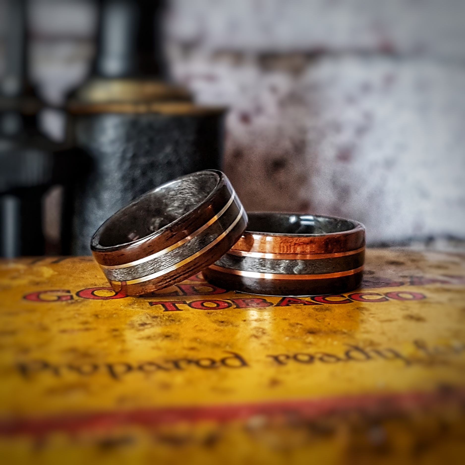 Choose Wood and Twin Metal Inlays Create Your Own Wooden Ring