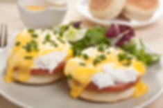 Hunters eggs benedict breakfast