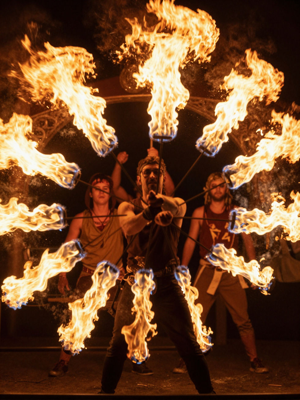 Fire dancers at the Garden Of Light show.