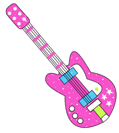 pink electric guitar
