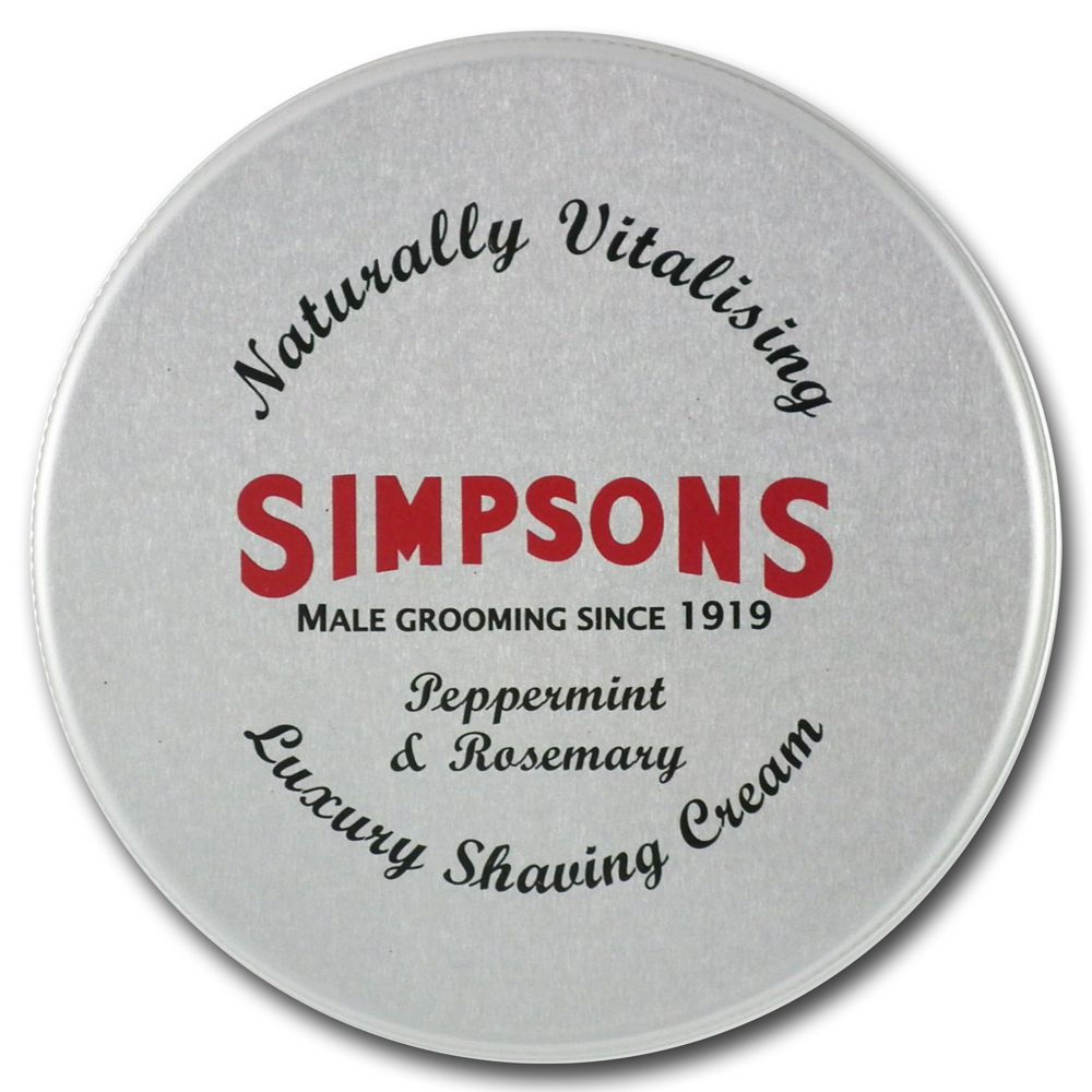Simpsons Luxury Shaving Cream 125ml Peppermint & Rosemary