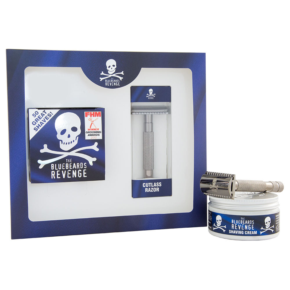 The Bluebeards Revenge Shaving Cream 100ml & Double-Edge Cutlass Razor Kit