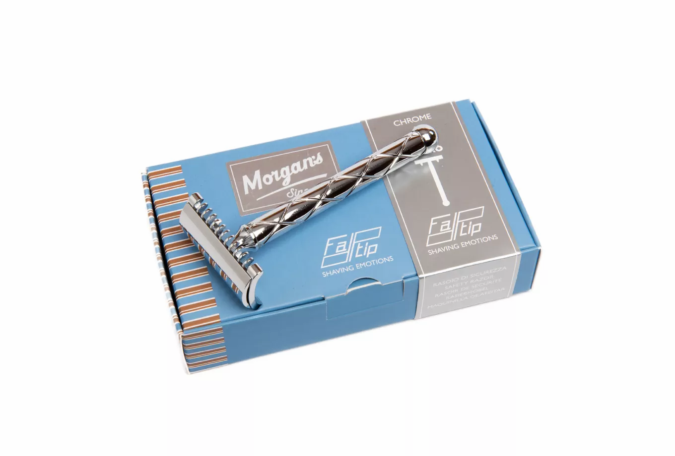 Morgan's Fatip Rasoio Retro Chrome Rake Head Safety Razor 