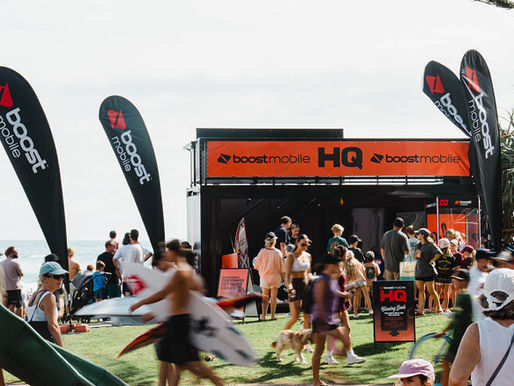 boost mobile brand activation at australian boardriders battle 2026