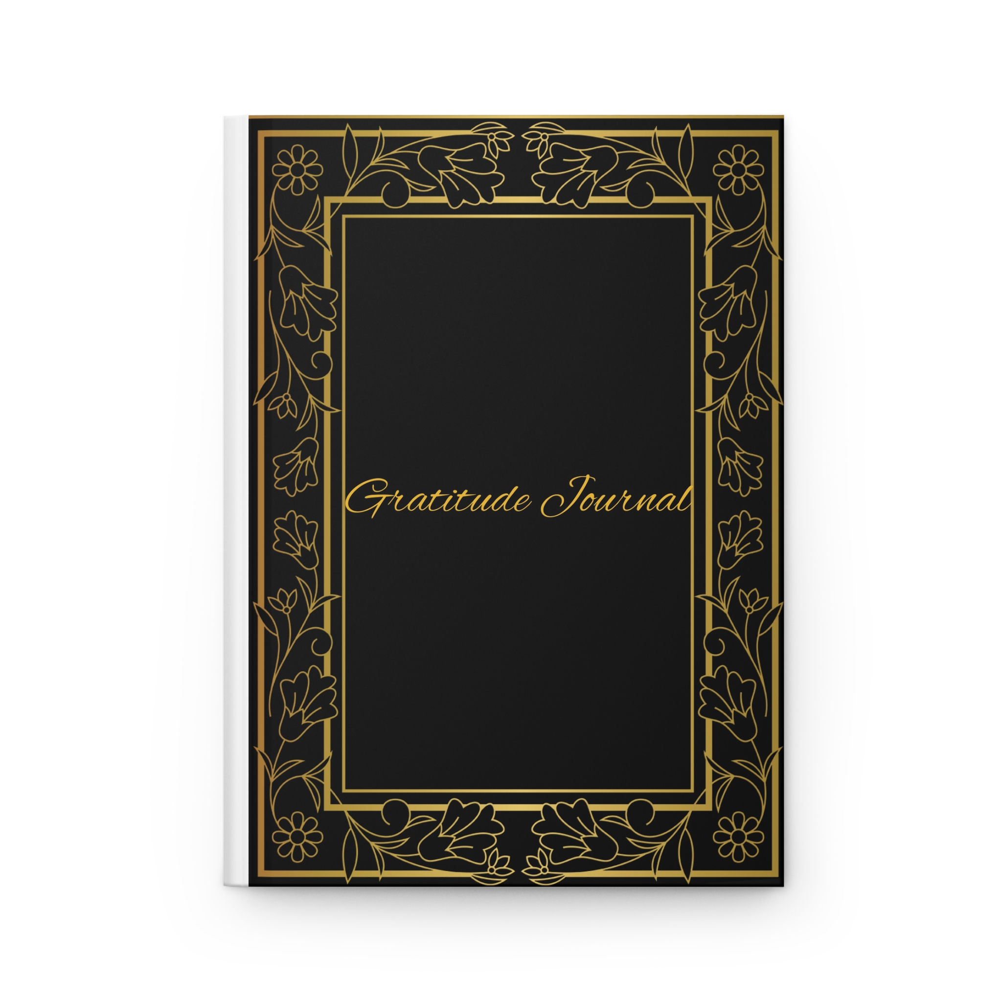 Gratitude Journal — Elegant Gold Floral -150 pages, 5.75'X8' size