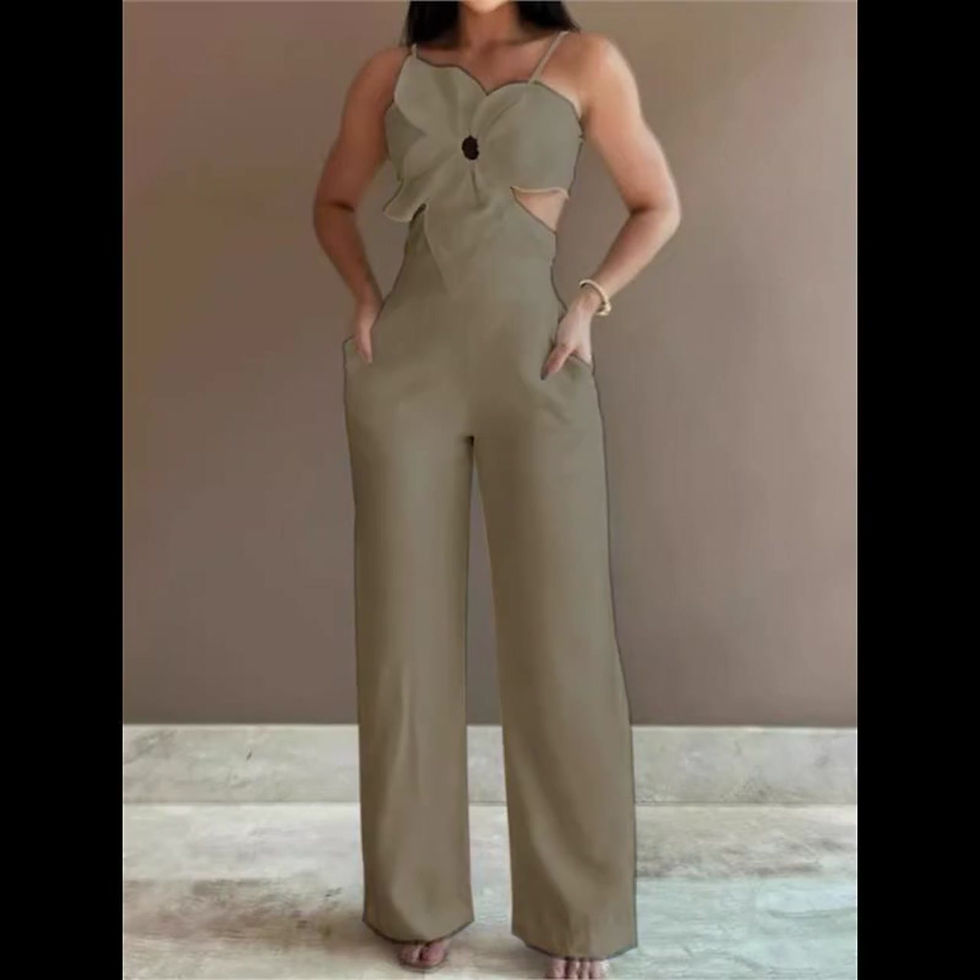 Summer Spaghetti Strap Fashion Jumpsuit