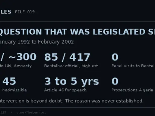 Algerian Civil War Massacres: The Question That Was Legislated Shut (Cold Files 019)