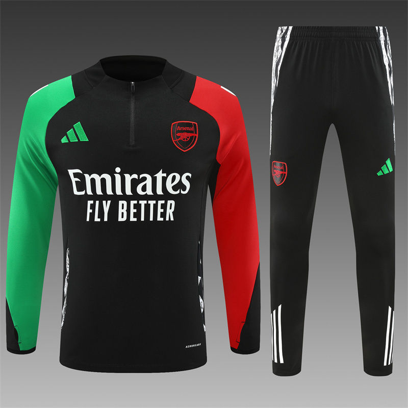 Arsenal FC adidas 24/25 European-model half-zip training sweatshirt
