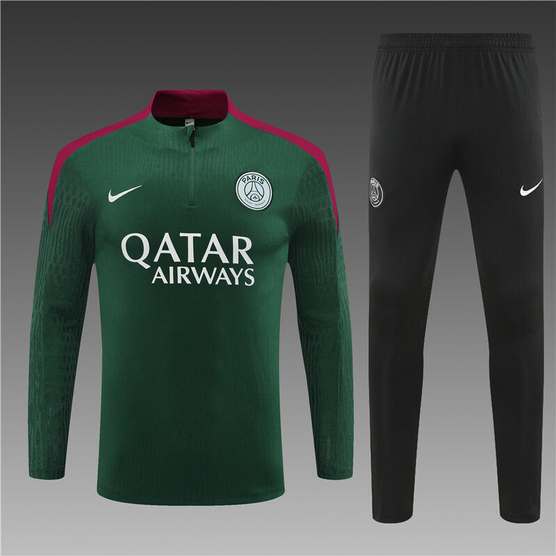 Paris Saint-Germain long-sleeved training kit by Nike in dark green