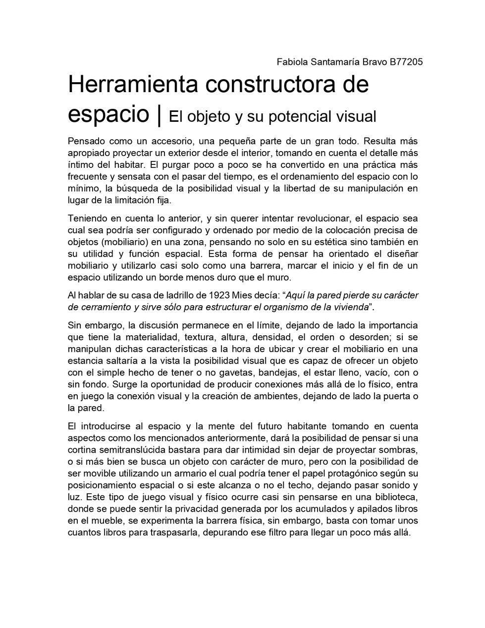 MANIFIESTO: El objeto y su potencial visual