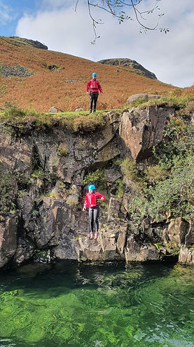 Jumping into the Esk.jpg