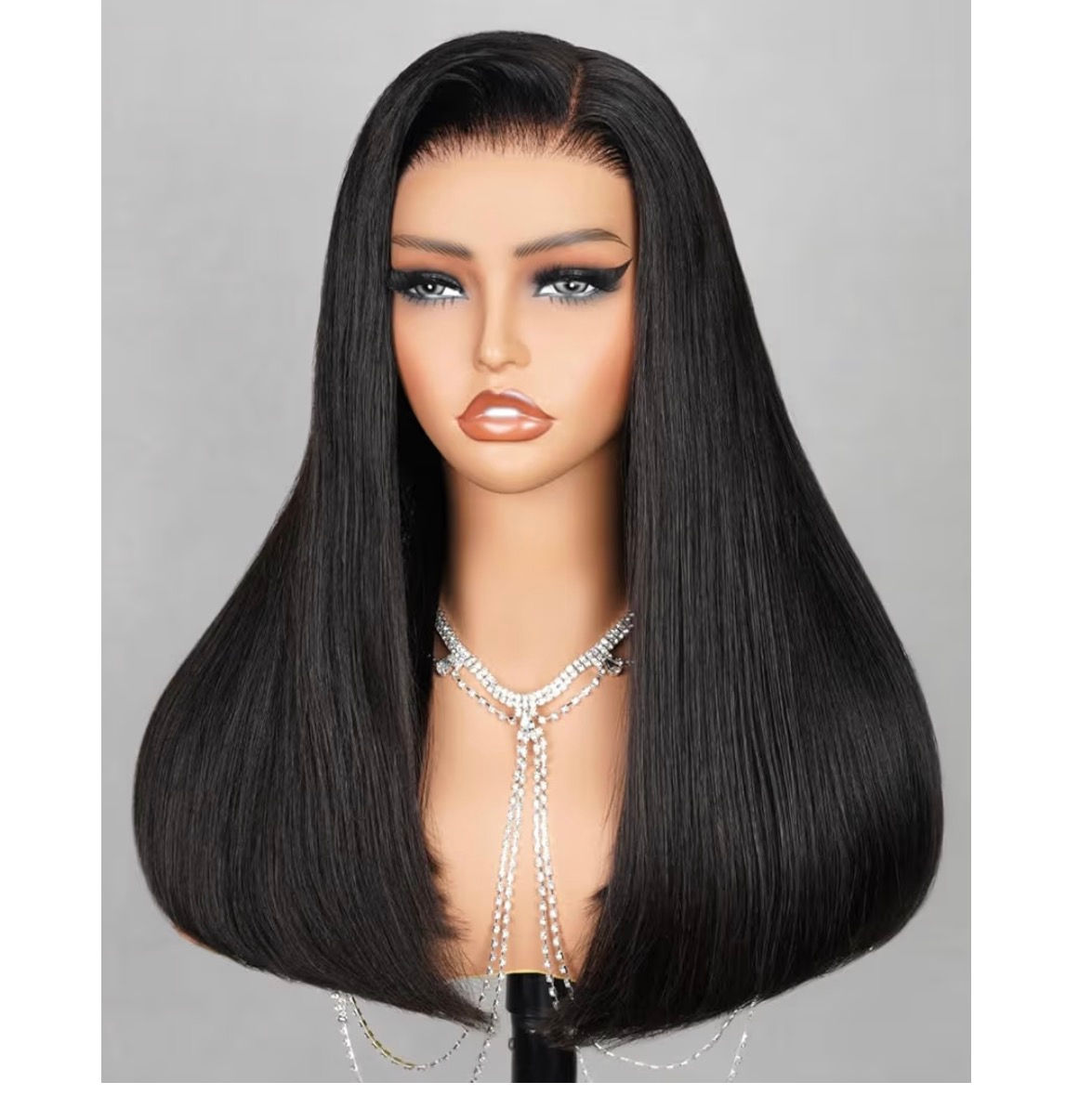 6x5 Silky pre-cut Hd lace wig . Bleached knots