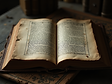 An-old-book-with-worn-pages-and-ancient-script-symbolizing-theological-depth-and-horror-in