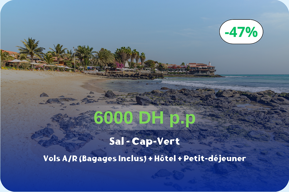 Profitez des vacances scolaires d'octobre et partez une semaine au Cap-Vert à prix incroyable 🥳🥳