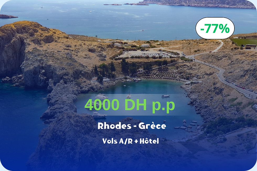 Évasion estivale en Grèce : 11 jours à Rhodes avec le meilleur combo vol + hôtel 🧐