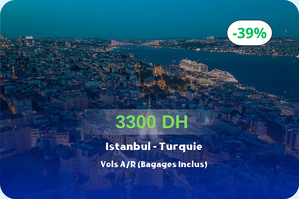 Istanbul au mois de septembre : Dernières dates pour les vols A/R les moins chers (Bagages Inclus) 🤑🤑