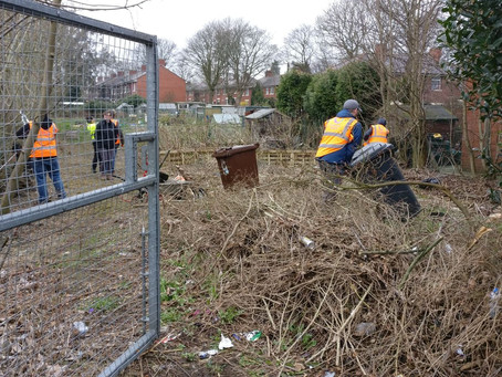 The clear up begins!