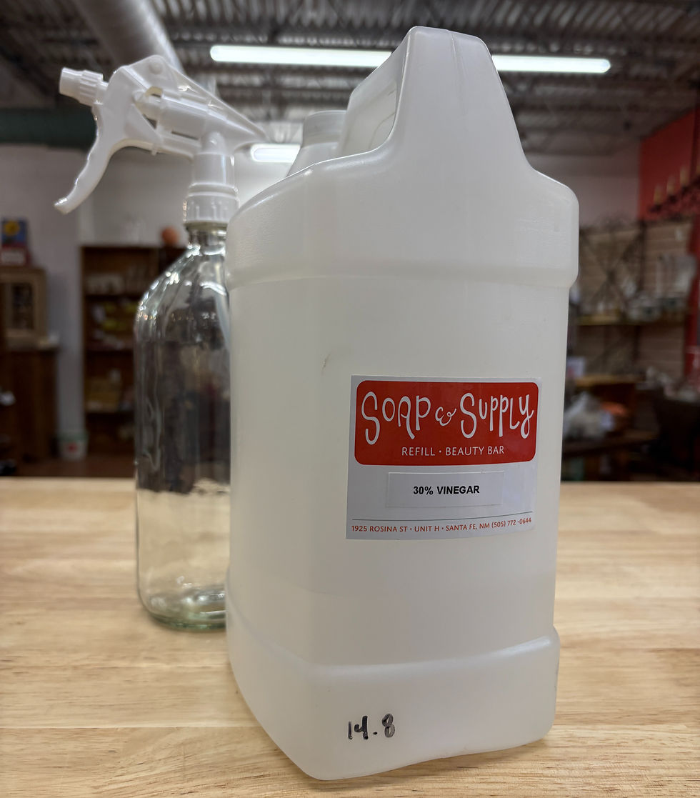 Refill your containers with bulk 30% vinegar at Soap & Supply