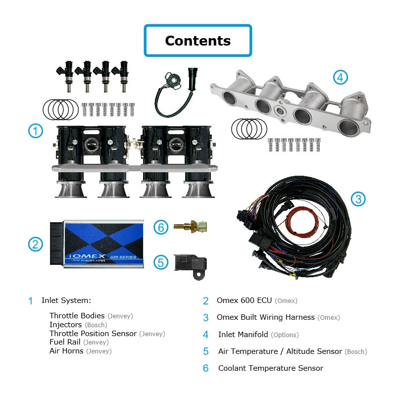 Thumbnail: Ford Pinto Jenvey DCOE EFI ITB kit + Standalone ECU Package