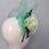 Thumbnail: Green Crin Fascinator with Silk Flower. FREE Continental US shipping. 